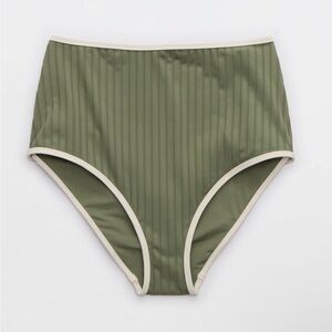 Aerie Wide Rib High Waisted Bikini Bottom Size XS NWT